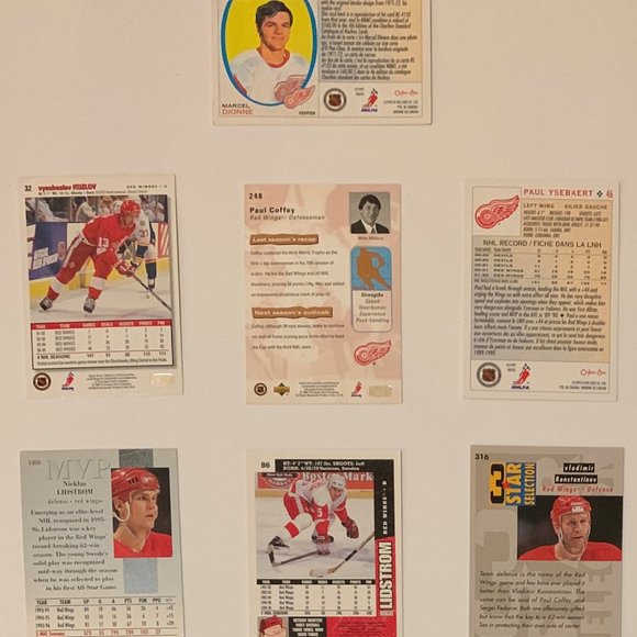 Detroit Red Wings Vintage NHL Hockey Cards - Lot of 21 w/ Yzerman, Fedorov - Picture 5 of 13